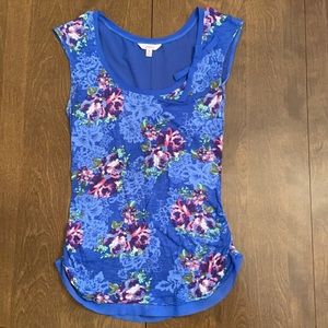 Blue Floral too with mesh back